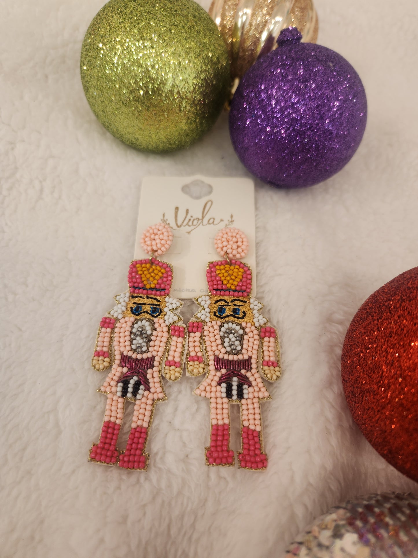 Pink Nutcracker Earrings JC36