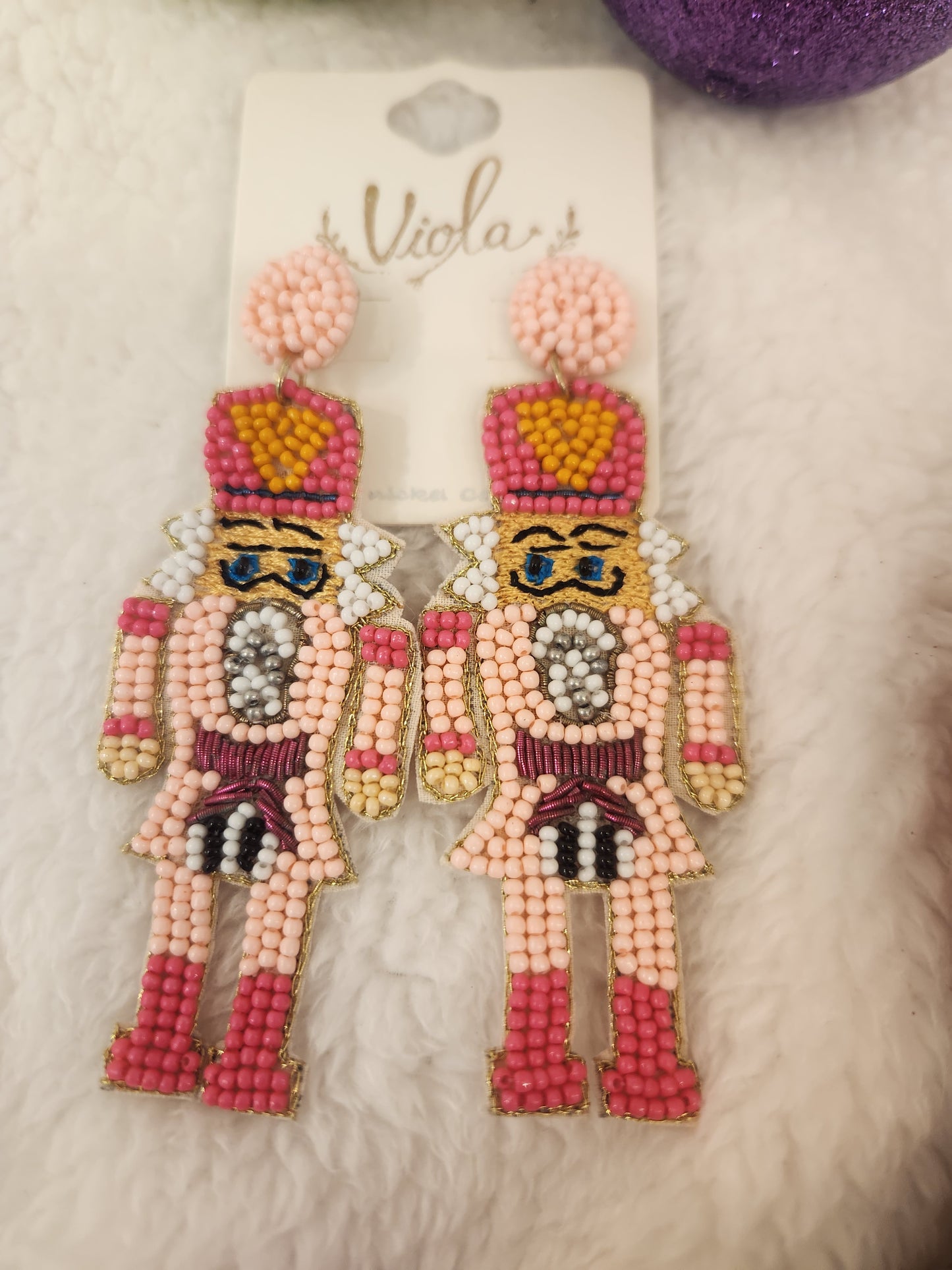 Pink Nutcracker Earrings JC36