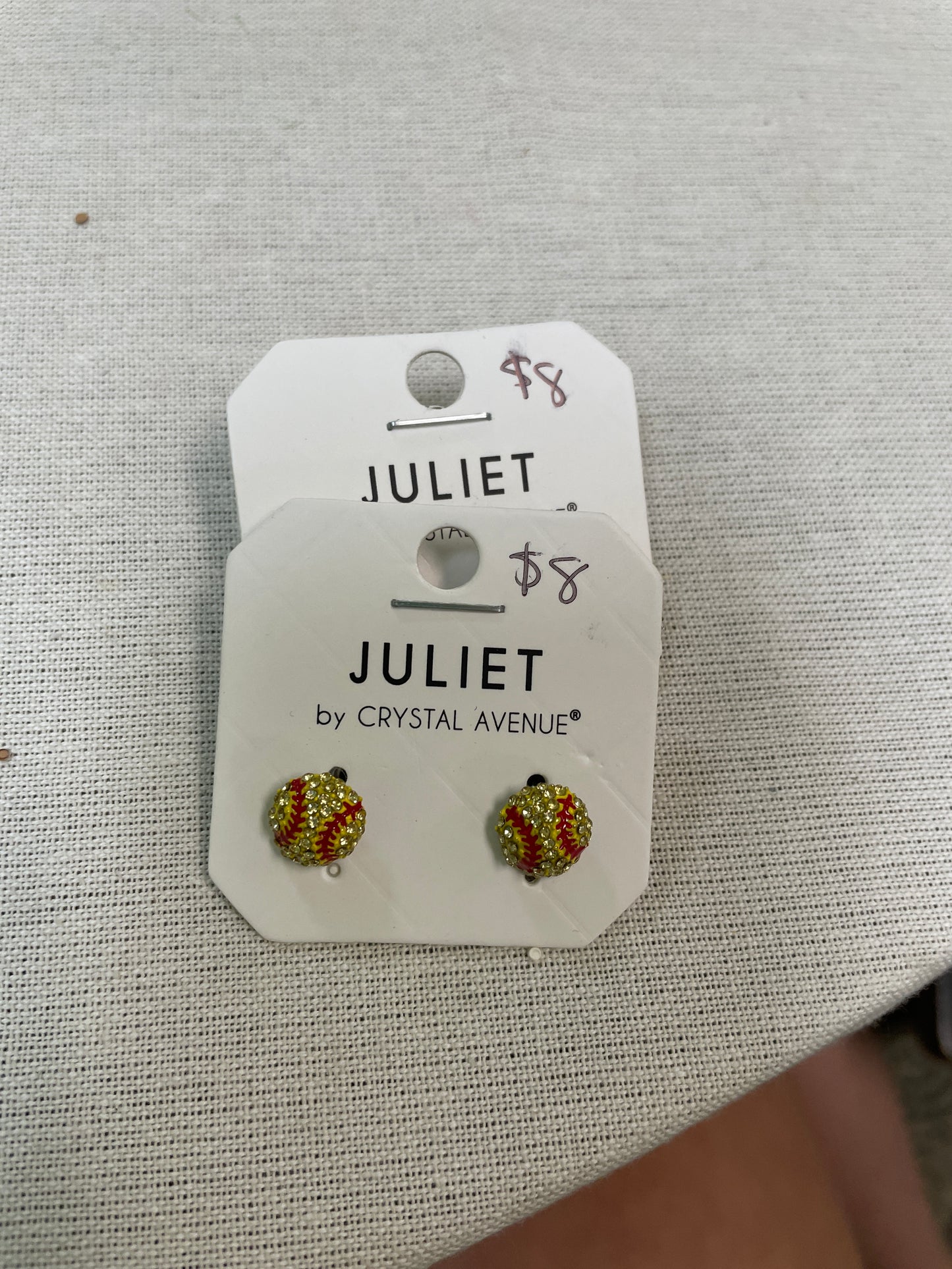 S310 sparkle softball earrings