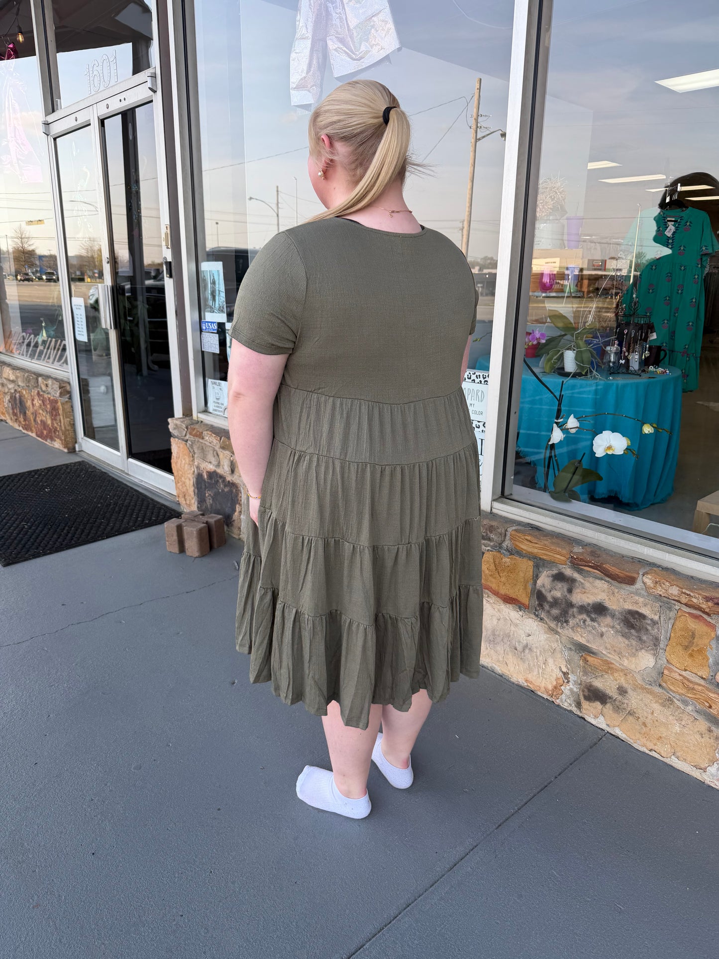 Florence Curvy Midi Swing Dress W341