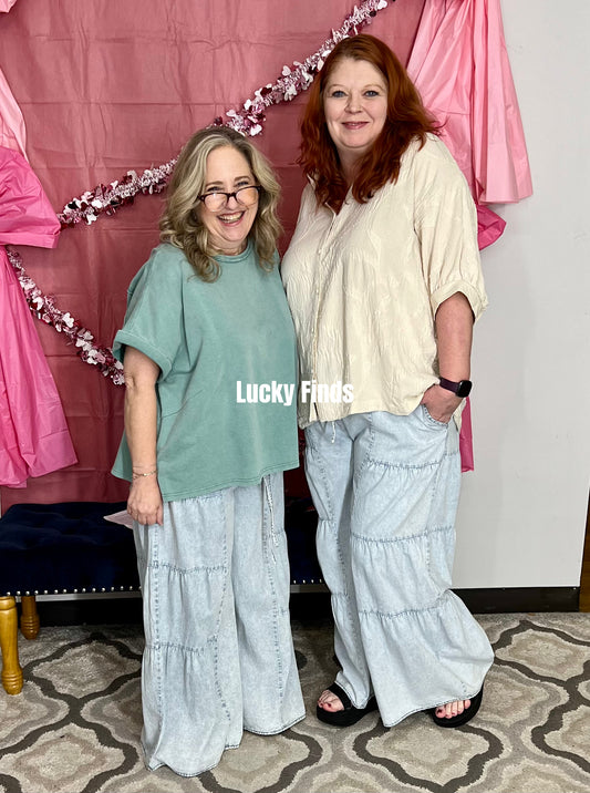 My Chambray Wide Leg Pants A261