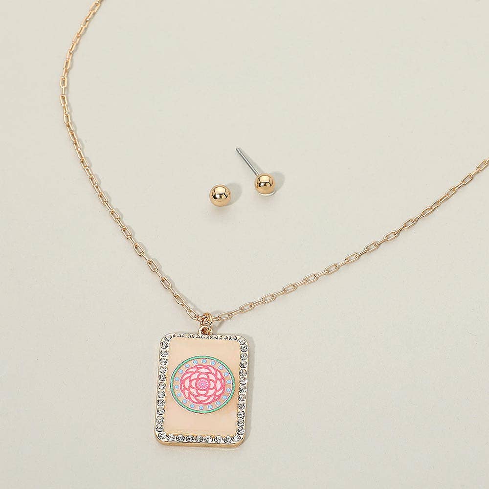 Peacock Frame Pendant Necklace