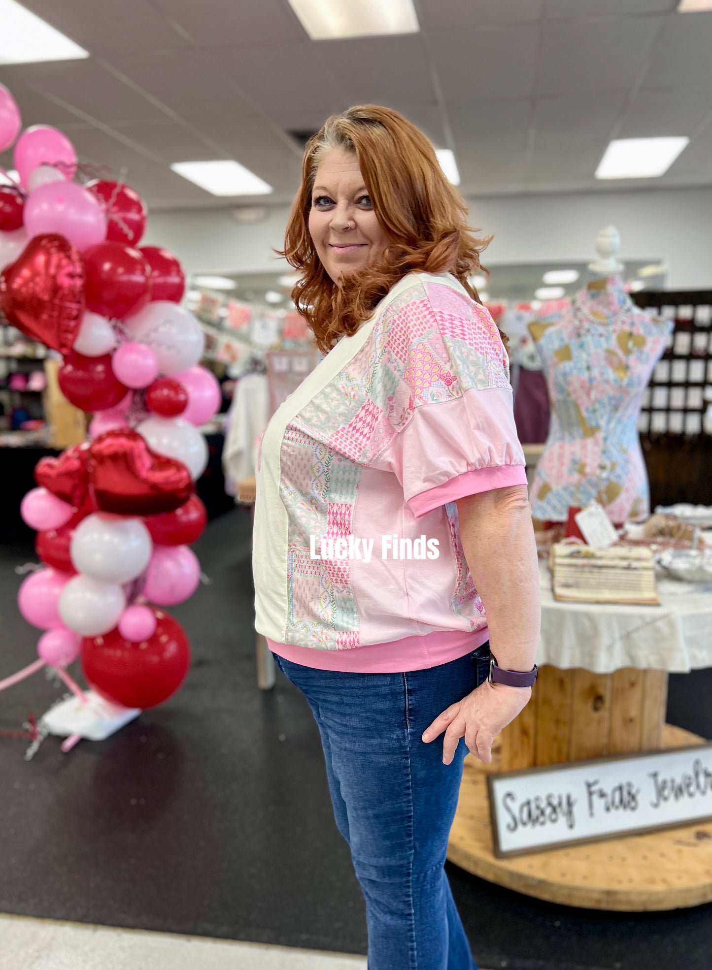 Dreamy Floral Patch Top D1683