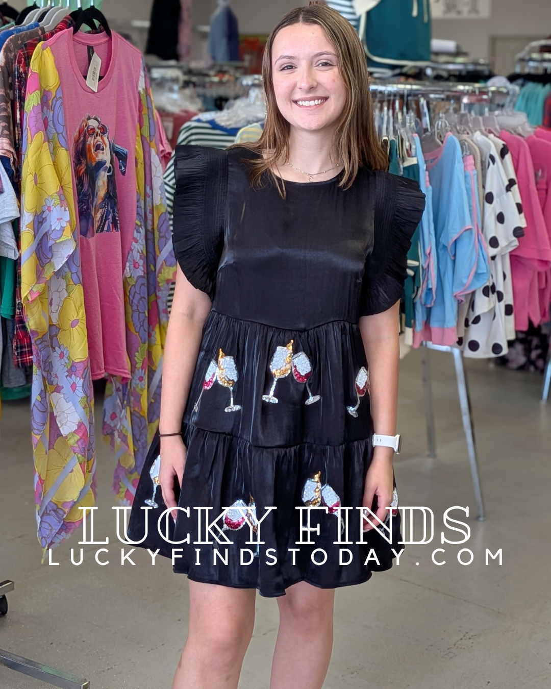 Fun  Ruffle Sleeve Tiered Dress W355 Final sale