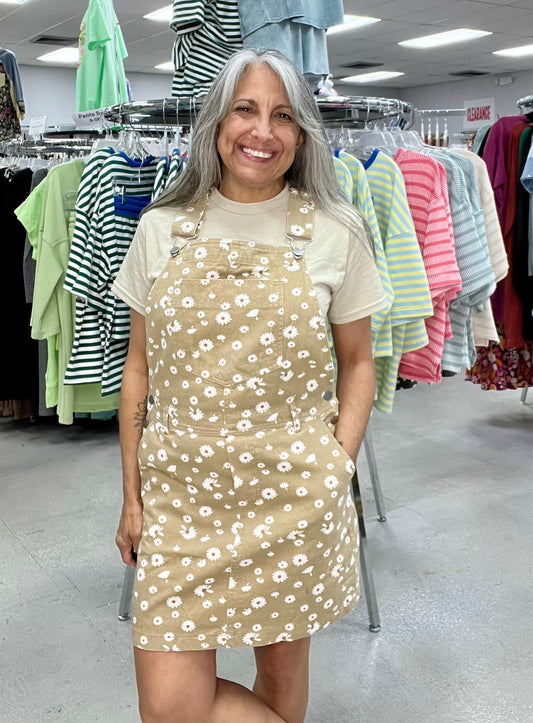 Fancy Denim Overall Skirt W320 Final Sale