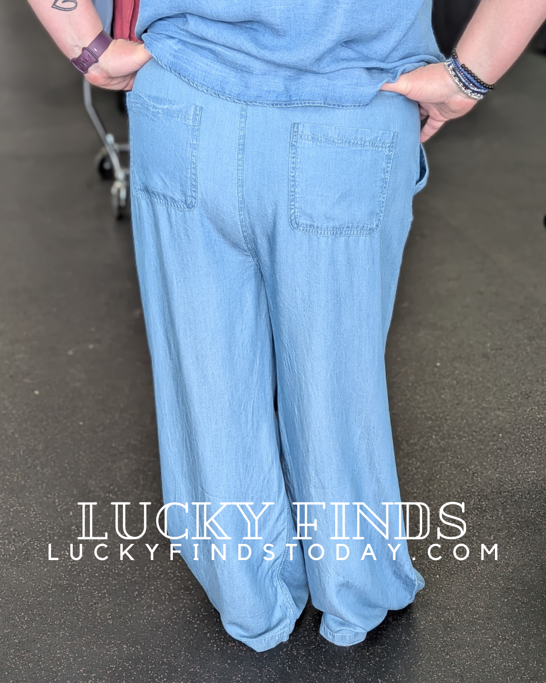 Feel Free Chambray Pants A273
