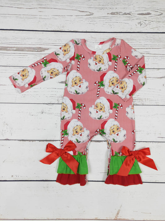 K190 Baby Santa Printed romper