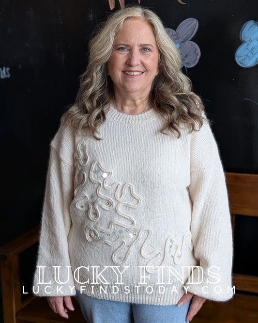 My Sequin Rhinestone Sweater W459