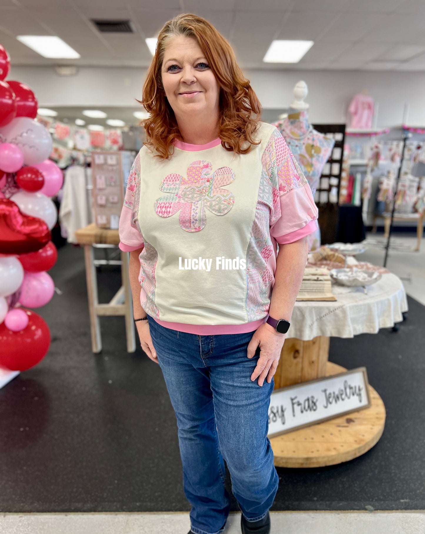 Dreamy Floral Patch Top D1683