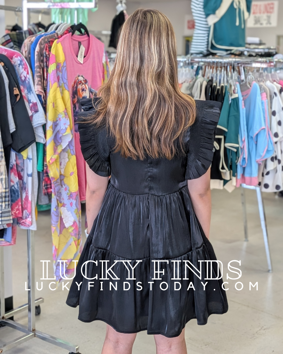Fun  Ruffle Sleeve Tiered Dress W355 Final sale