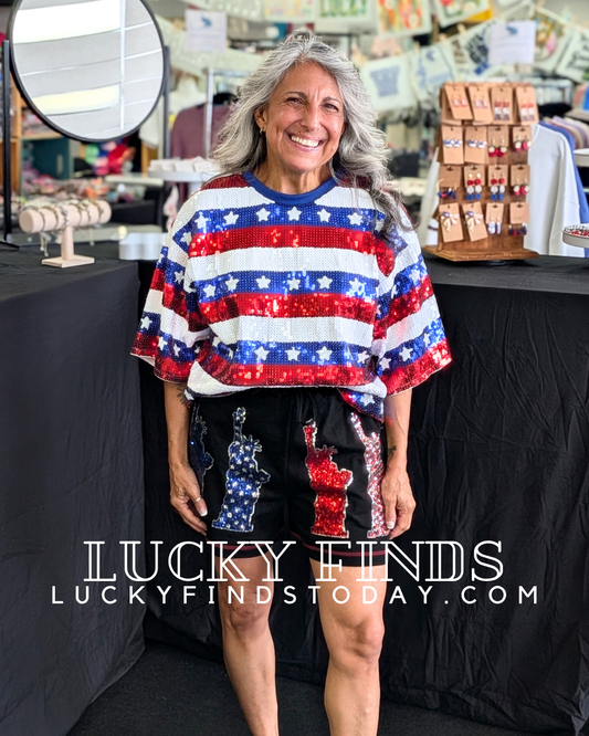 Fun Sequin Shorts W358 Final Sale