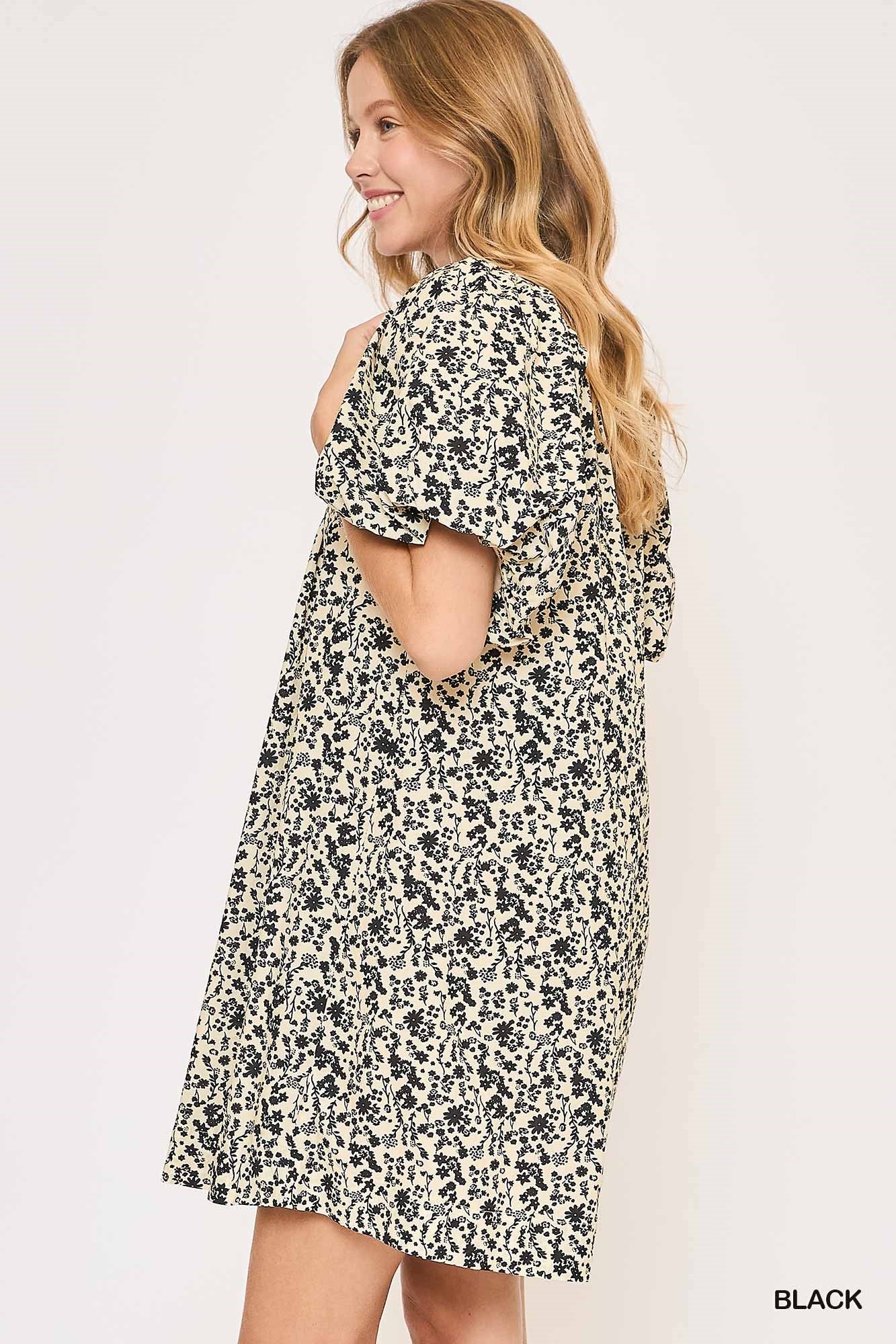 Umgee Floral Babydoll Dress P488