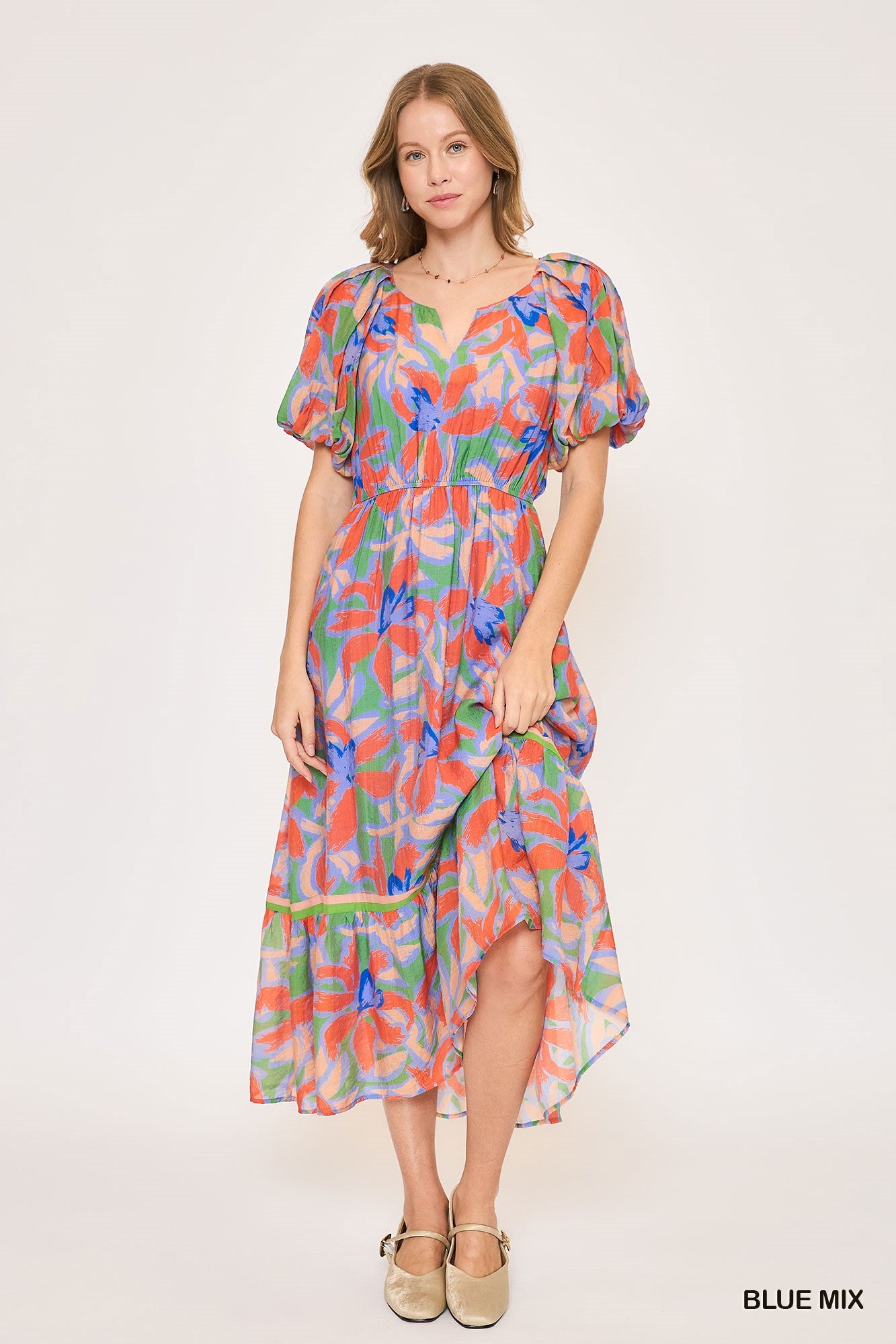 Umgee Tiered Floral Maxi P489