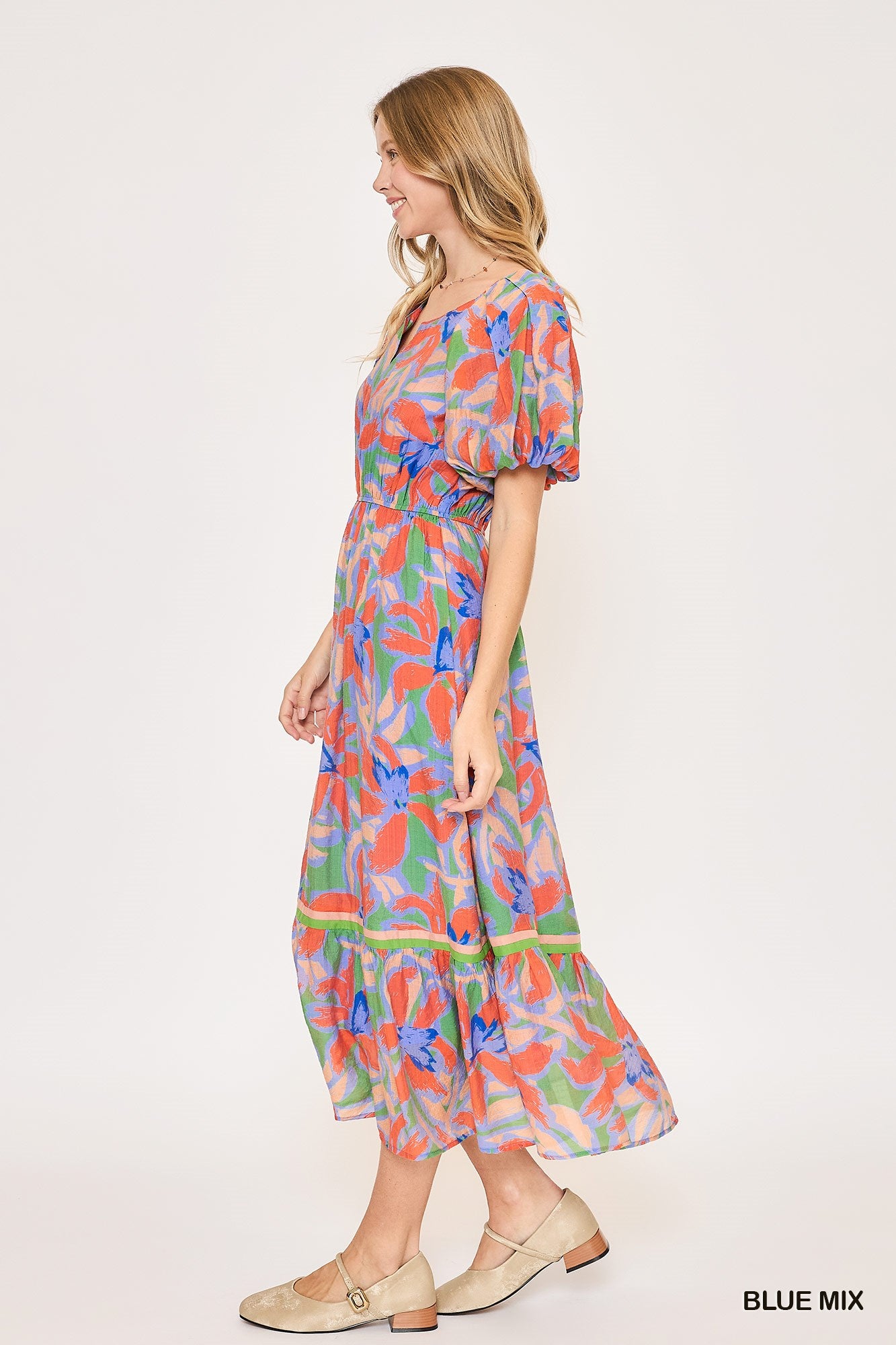 Umgee Tiered Floral Maxi P489