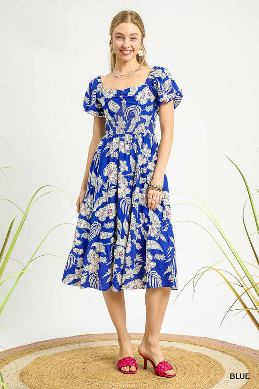 Umgee Tropical Print Midi P492