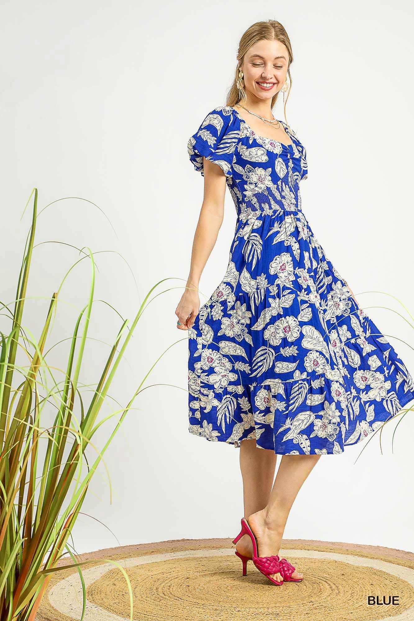 Umgee Tropical Print Midi P492