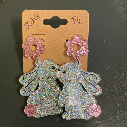 Sweet sparkly bunny earrings JC218