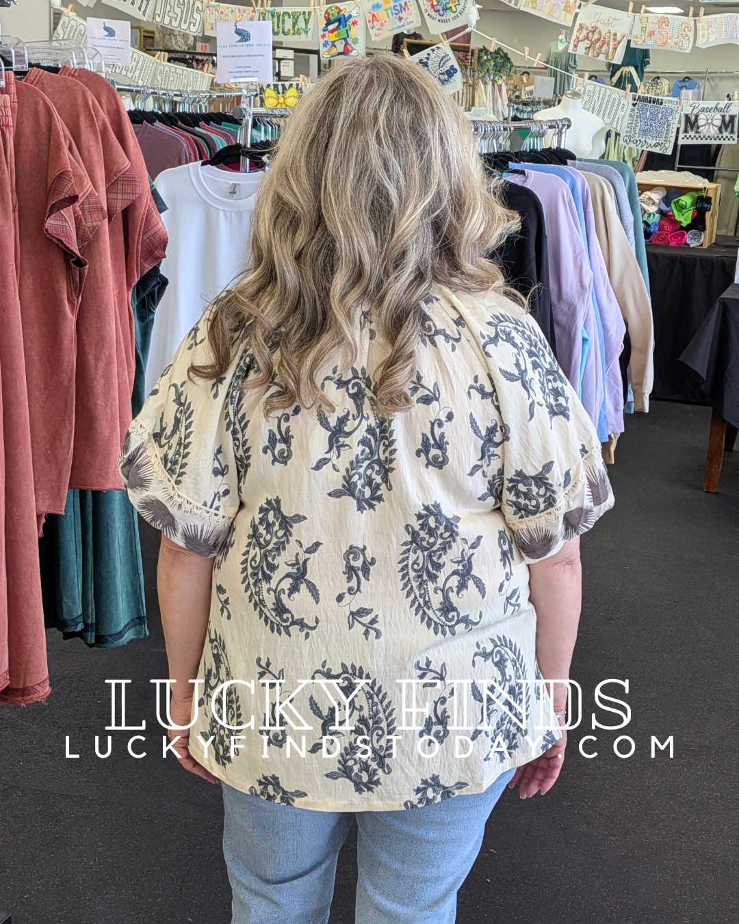 Umgee Boho Print Top P526