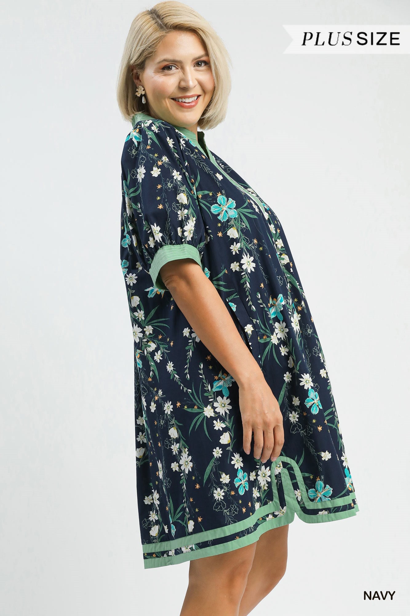 Umgee Curvy Floral Dress P494