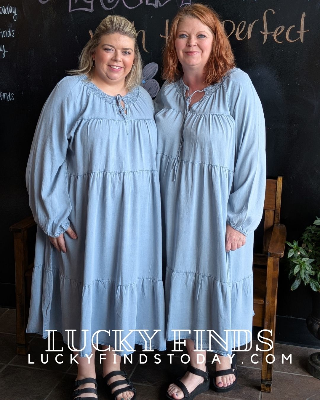 Vintage Chambray Curvy Midi W466