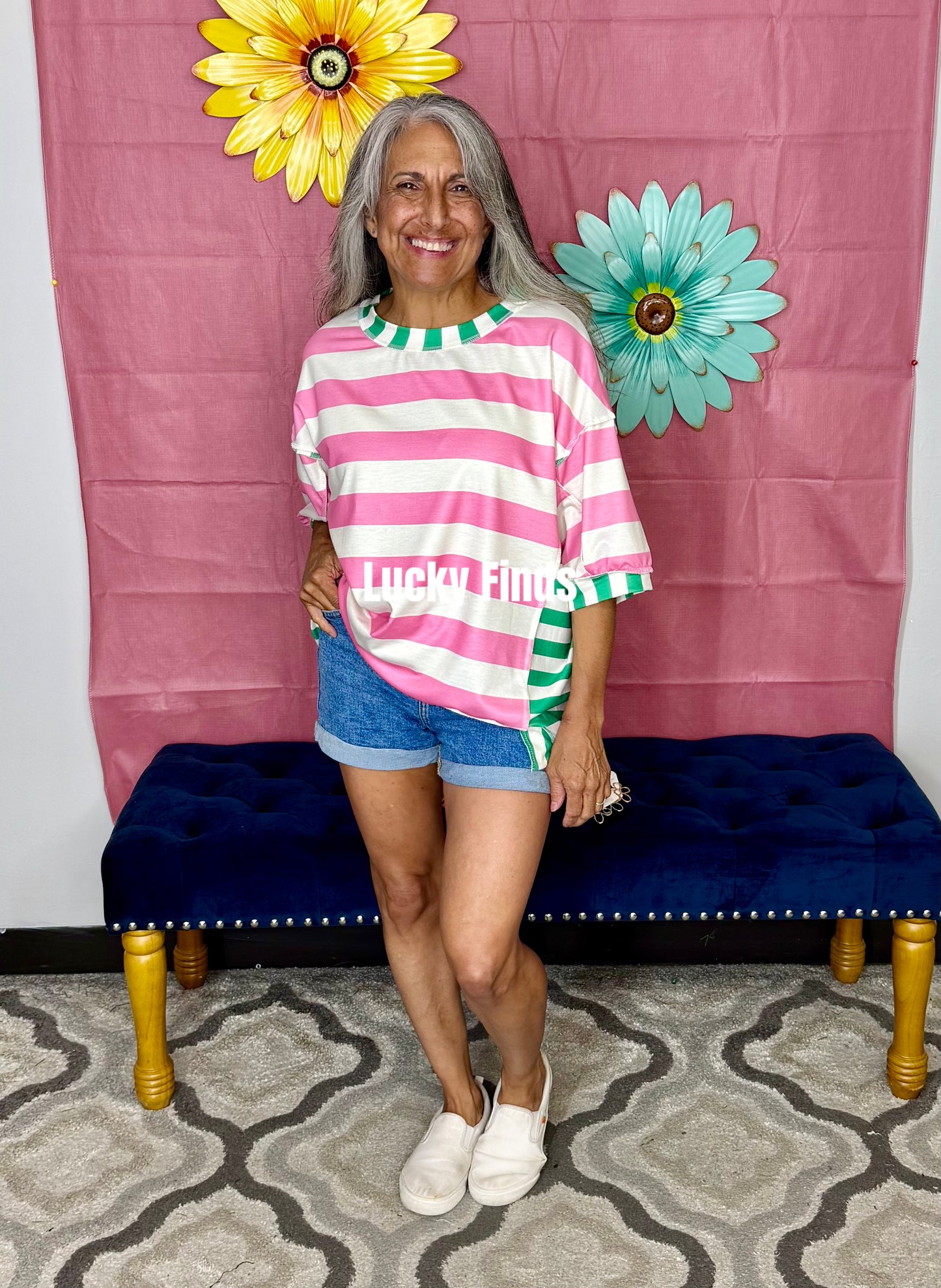 Fun Time Striped Top D1719