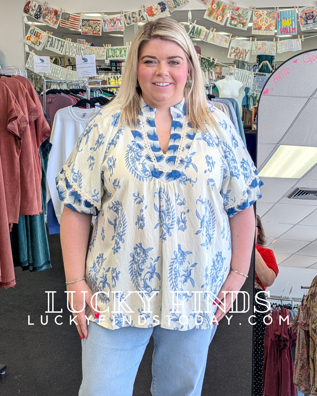 Umgee Boho Print Top P526