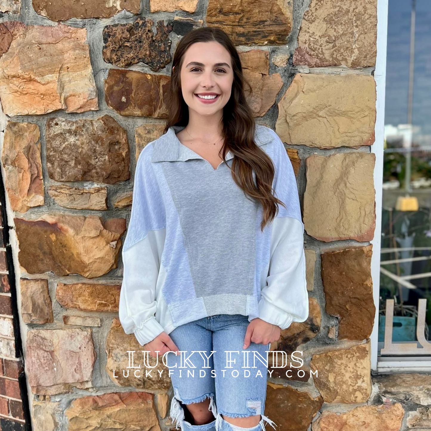 Easy Casual Colorblock Top 9031