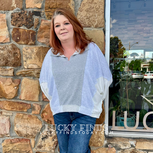 Easy Casual Colorblock Top 9031