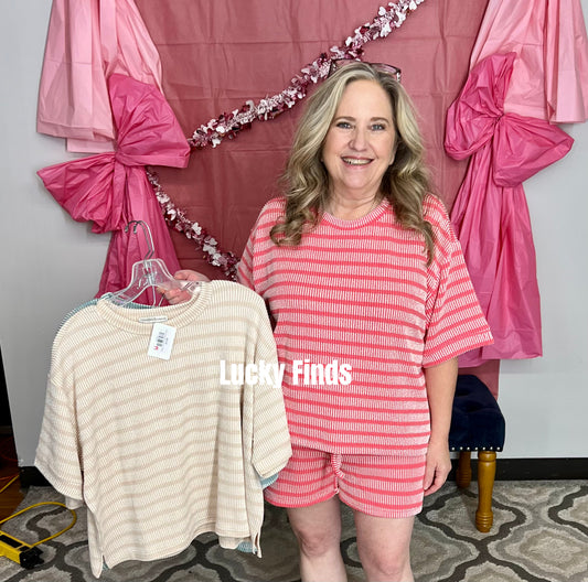 Madison Striped Shorts Set Z816