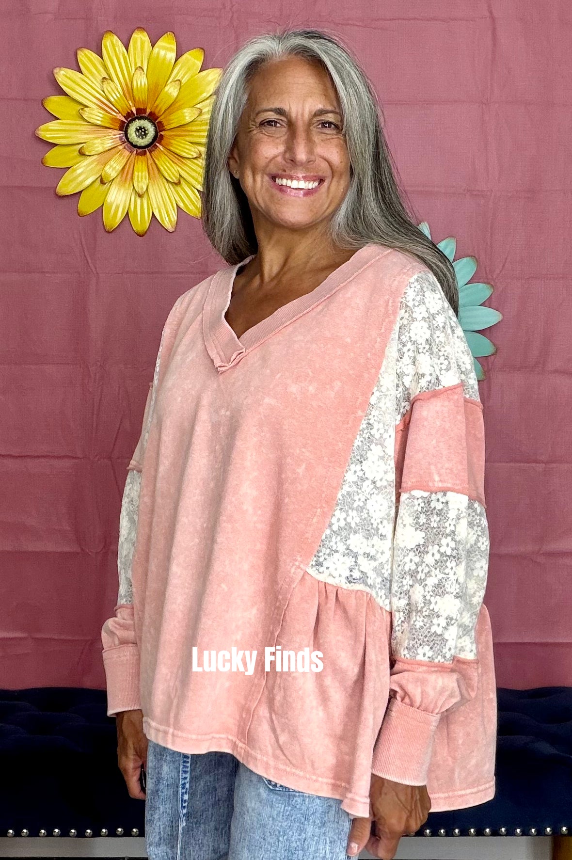 Forever Lace Trim Top  W421