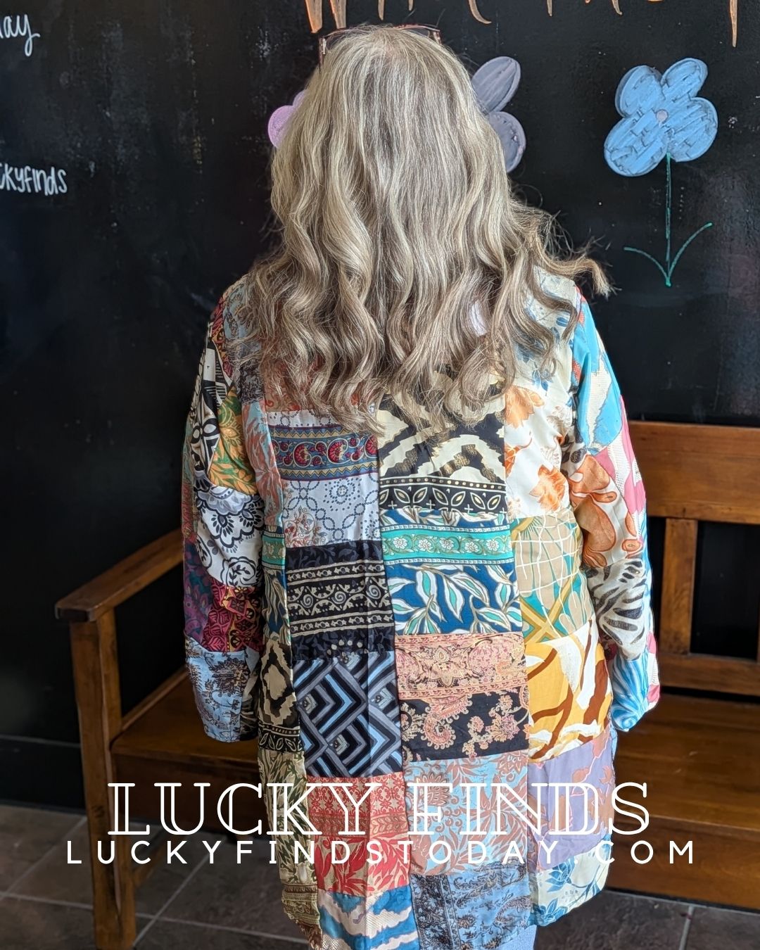 Vintage Patchwork Open Cardigan A352