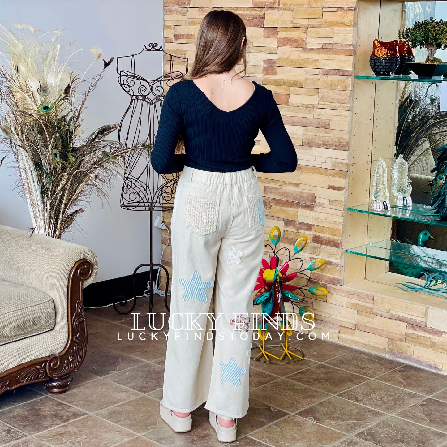 Trendy POL Star Patch Jeans P316