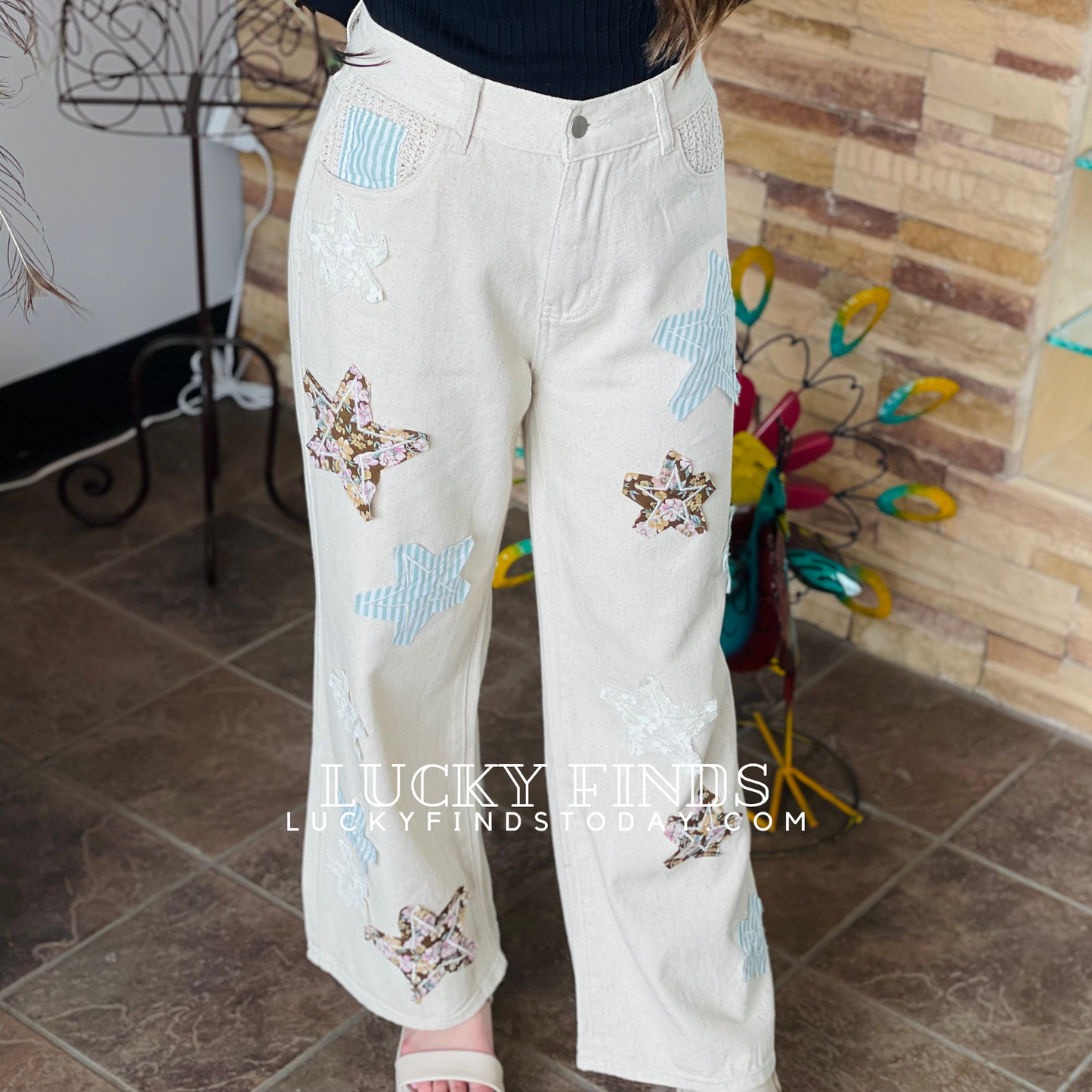 Trendy POL Star Patch Jeans P316