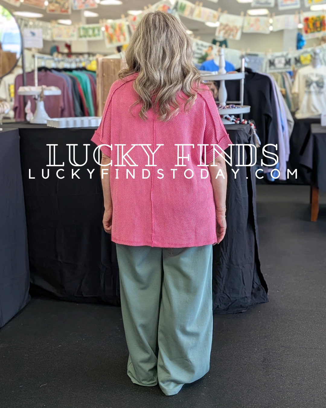 Sassy Floral Chambray Pants D1717