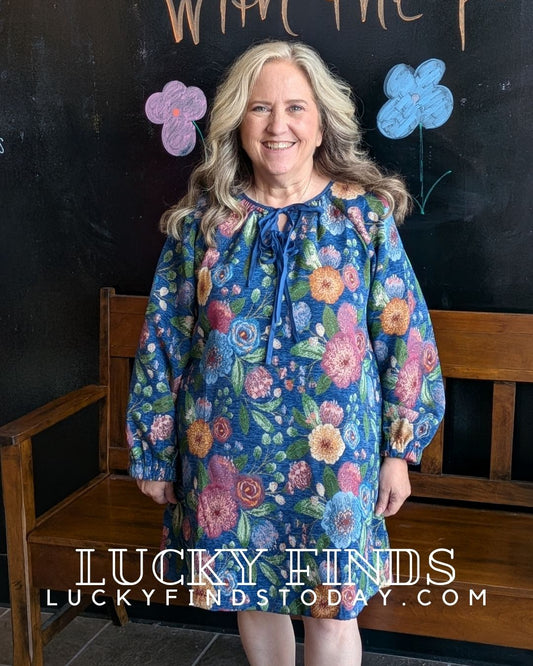 Vibrant Floral Mini Dress W454