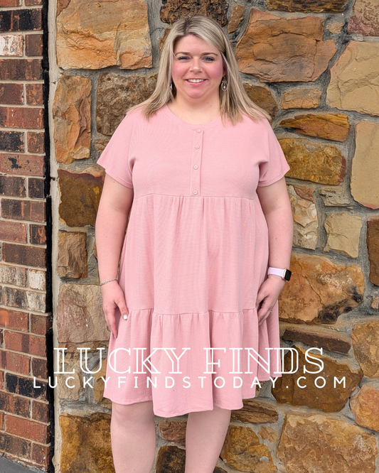 Curvy Babydoll Tiered Dress W343