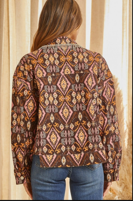 Rhinestone Aztec Jacket Two 8187 Final Sale