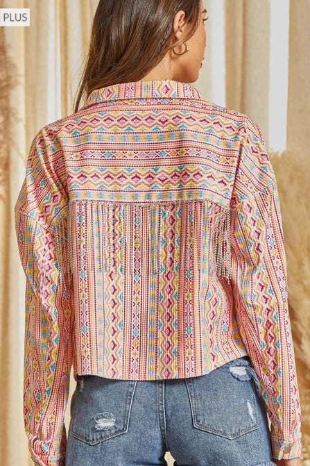 Boho Rhinestone Jacket 8195 Final Sale