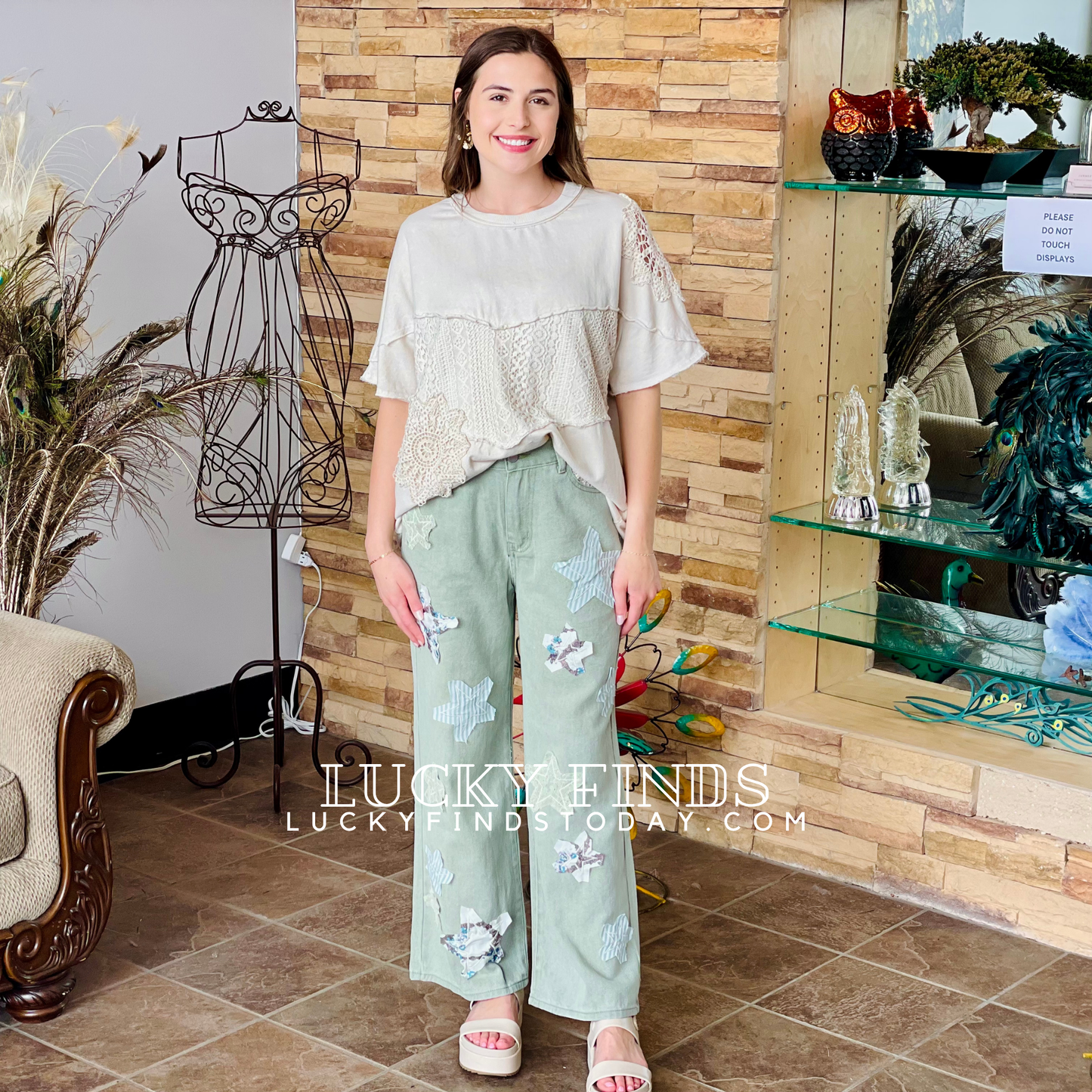 Trendy POL Star Patch Jeans P316