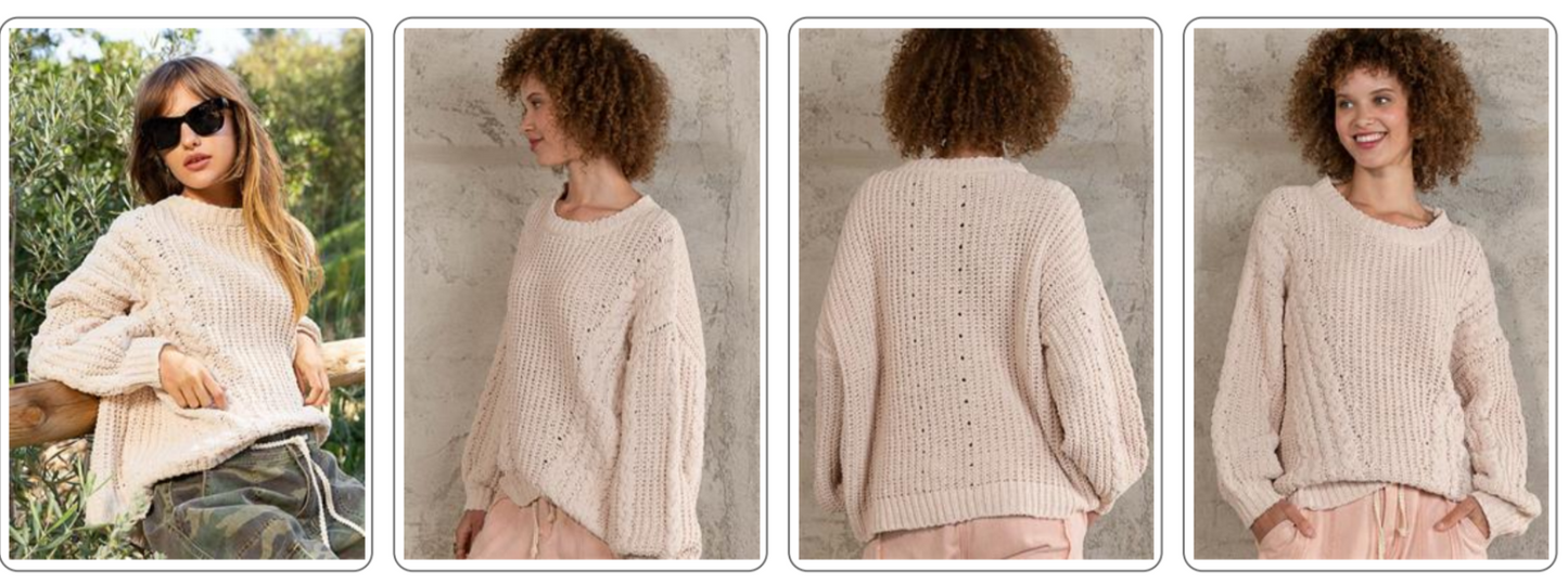 Prime Rose Knit Sweater 8371