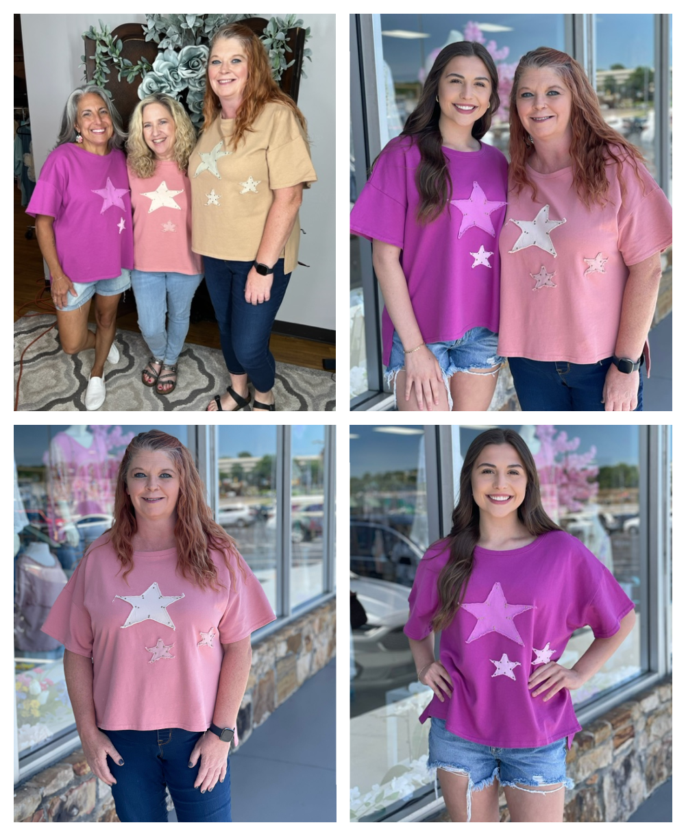 Love My Star Patchwork Top 8572