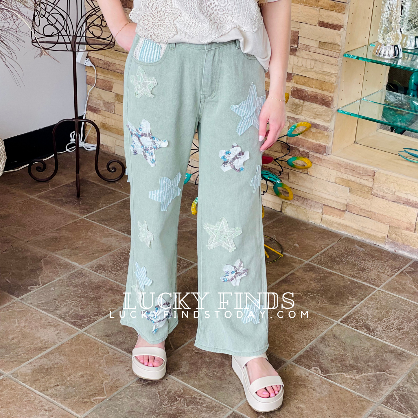 Trendy POL Star Patch Jeans P316