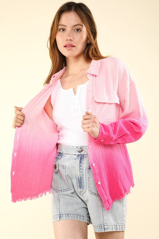 Cozy Morning Ombre Top 8616