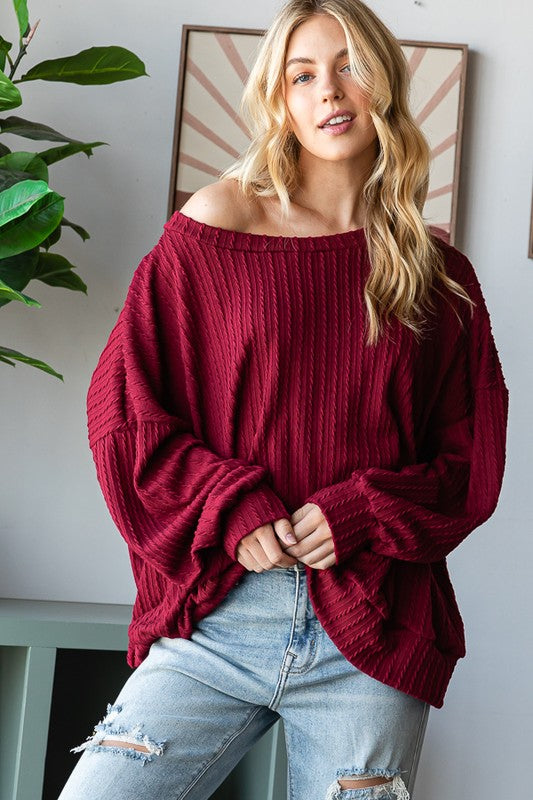 Florence Cable Knit Top 8690