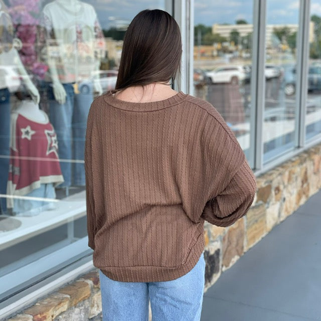 Florence Cable Knit Top 8690