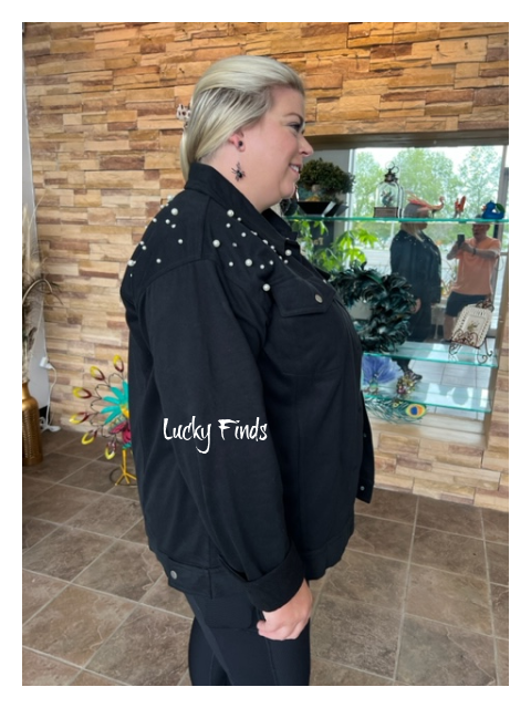 Santa Fe Pearl Stud Curvy Jacket 8707