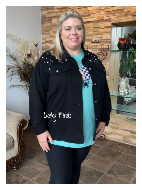 Santa Fe Pearl Stud Curvy Jacket 8707