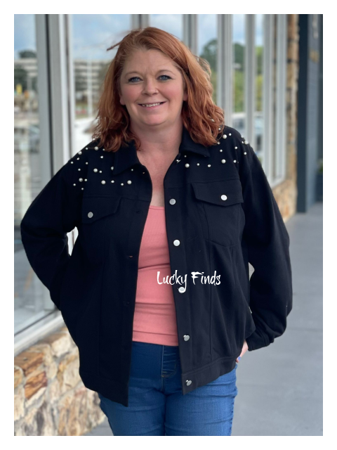 Santa Fe Pearl Stud Curvy Jacket 8707