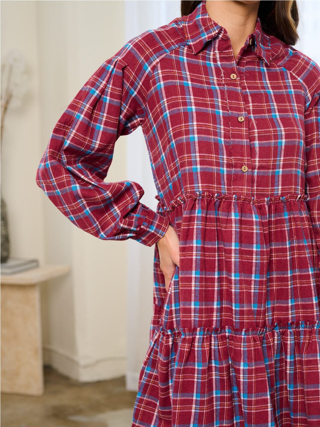 Closer To Me Plaid Dress 8739