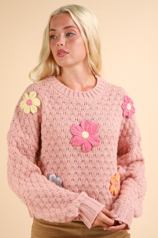 Elegant Daisy Sweater Top 8797